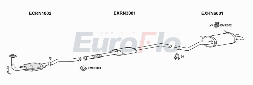 Układ wydechowy EUROFLO RNSCE166001