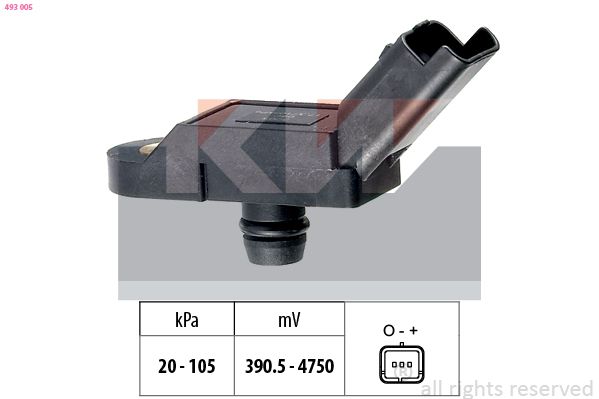 Czujnik ciśnienia powietrza, adaptacja wysokościowa KW 493 005