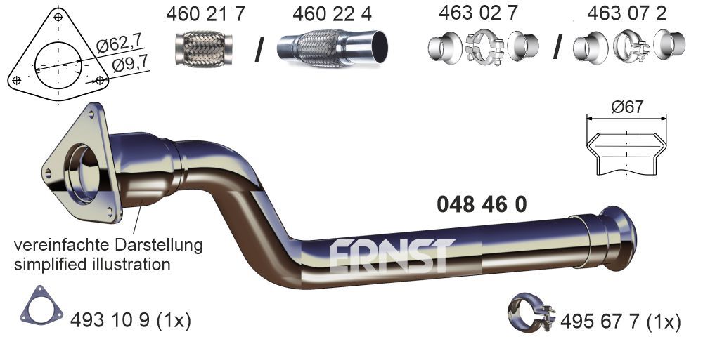 Rura wydechowa ERNST 048460