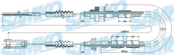 Cięgło, sterowanie sprzęgłem SAMKO C0433C
