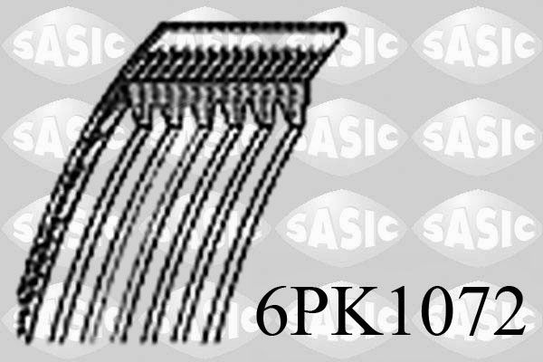 Pasek klinowy wielorowkowy SASIC 6PK1072