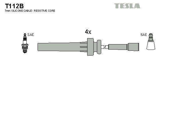 Sada kabelů pro zapalování TESLA T112B