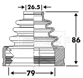 Zestaw osłon, wał napędowy BORG & BECK BCB6110