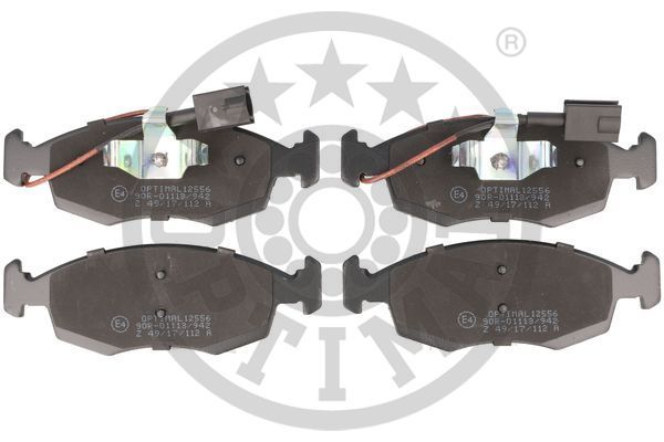 Zestaw klocków hamulcowych, hamulce tarczowe OPTIMAL 12556
