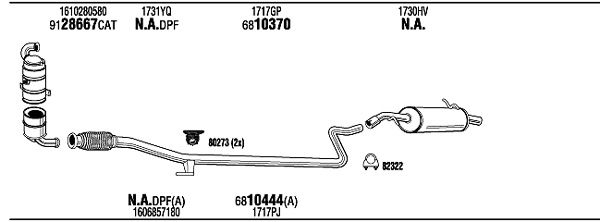 Układ wydechowy WALKER PEK033230B