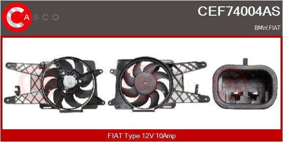 Elektromotor, větrák chladiče CASCO CEF74004AS