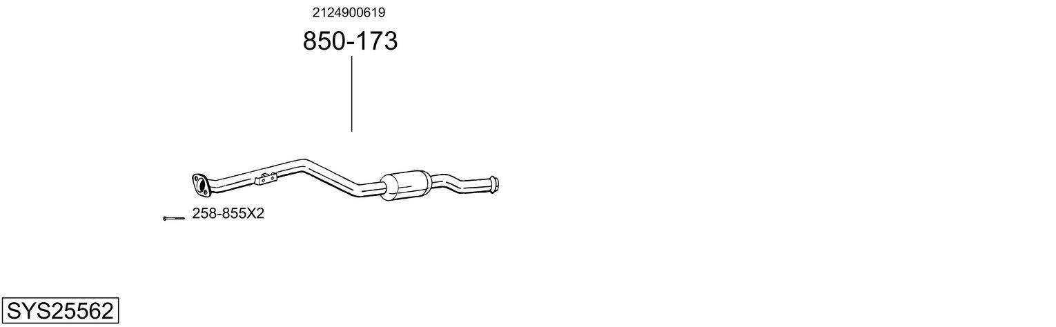 Układ wydechowy BOSAL SYS25562