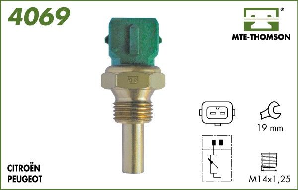 Czujnik, temperatura płynu chłodzącego MTE-THOMSON 4069