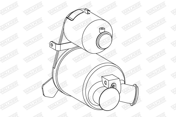 Filtr sadzy / filtr cząstek stałych, układ wydechowy WALKER 73338
