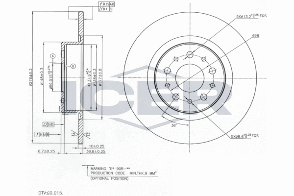 Tarcza hamulcowa ICER 78BD2702-2
