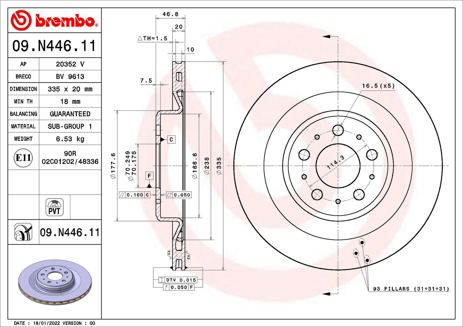 Tarcza hamulcowa AP 20352 V