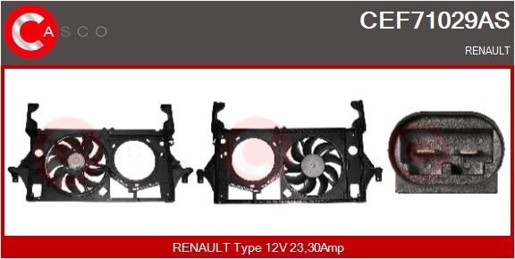 Elektromotor, větrák chladiče CASCO CEF71029AS