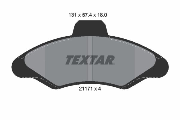 Sada brzdových platničiek kotúčovej brzdy TEXTAR 2117105