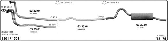 Układ wydechowy IMASAF 578000022