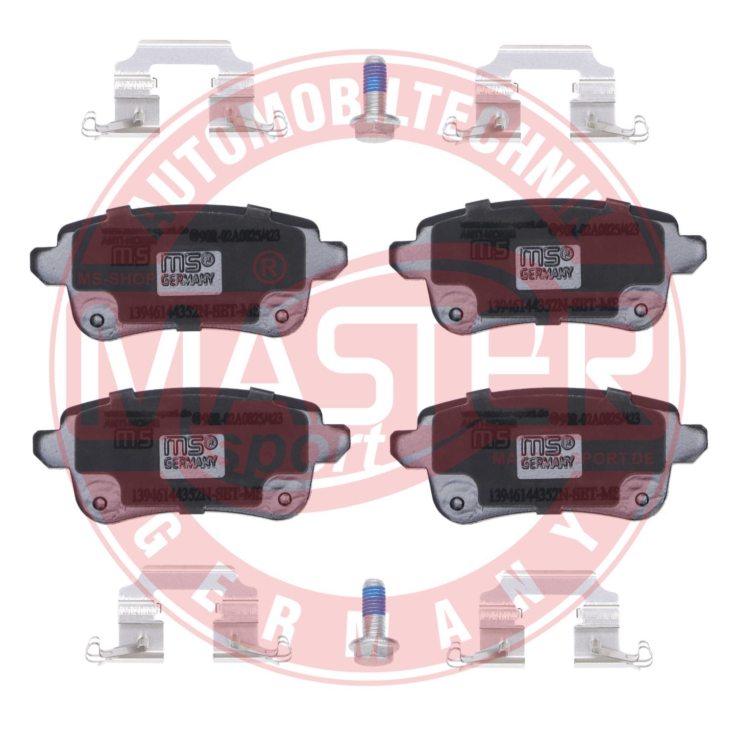 Zestaw klocków hamulcowych, hamulce tarczowe MASTER-SPORT GERMANY 13046144352N-SET-MS