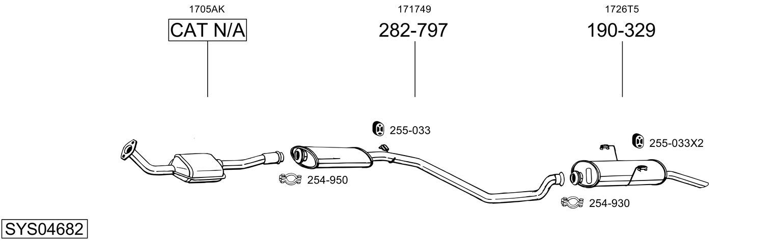 Układ wydechowy BOSAL SYS04682
