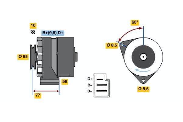 Alternator BOSCH 0 120 488 119