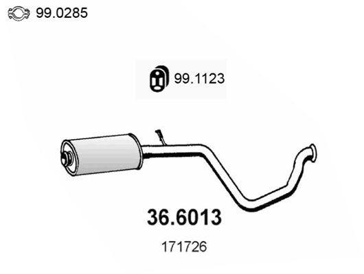Tłumik środkowy ASSO 36.6013