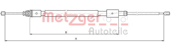Cięgło, hamulec postojowy METZGER AUTOTEILE 10.4716