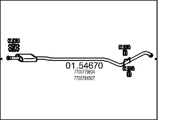 Tłumik środkowy MTS 01.54670