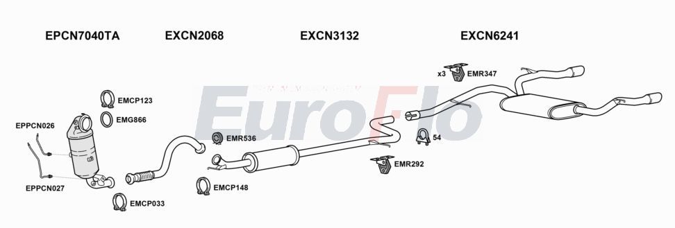 Układ wydechowy EUROFLO CNC4121017