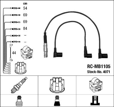 Sada kabelů pro zapalování NGK RC-MB1105