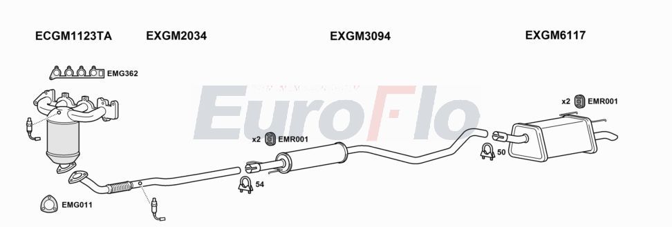 Układ wydechowy EUROFLO VLZAF166008