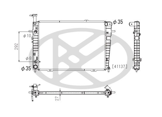 Radiator, racire motor KOYORAD PL822458