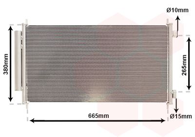 Condensator, climatizare VAN WEZEL 25005214