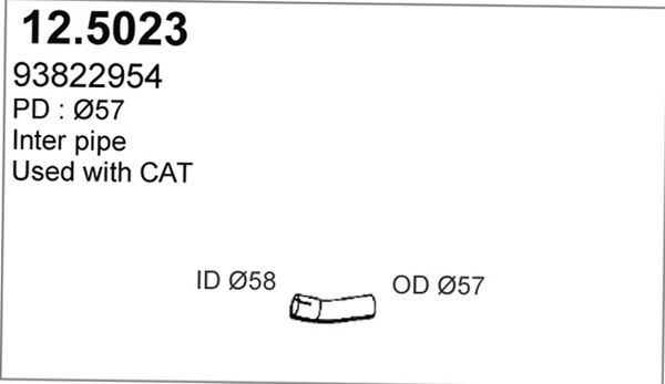Rura wydechowa ASSO 12.5023