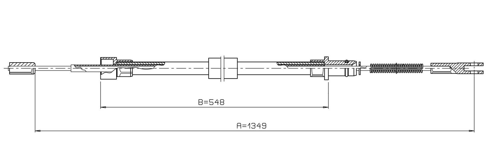 Cablu, frana de parcare METZGER 10.7814