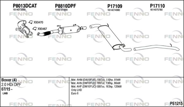 Układ wydechowy FENNO PE1215