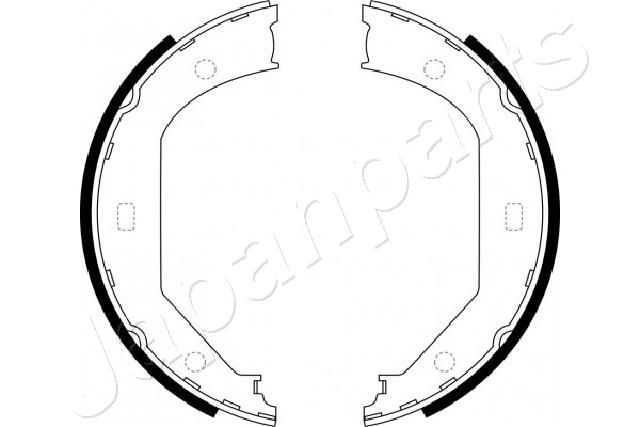 Zestaw szczęk hamulcowych, hamulec postojowy JAPANPARTS GF-0102AF