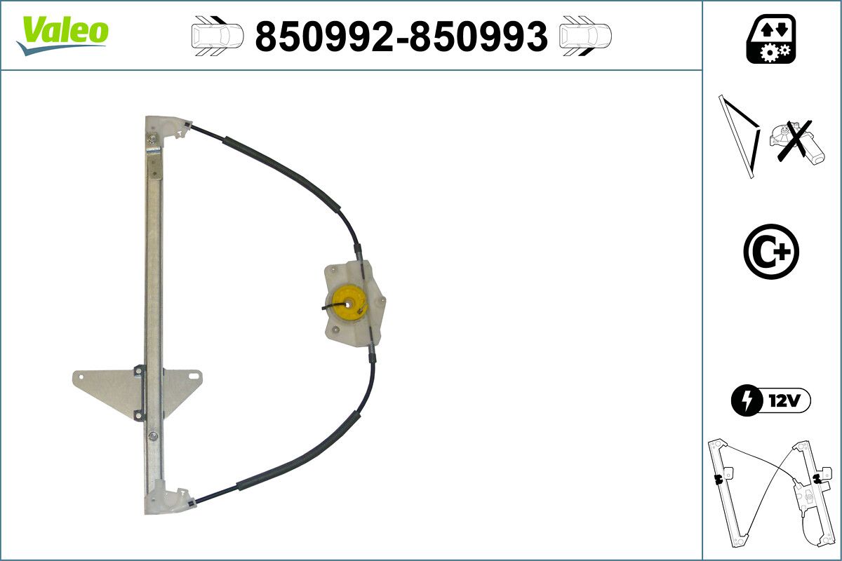 Mecanism actionare geam VALEO 850993