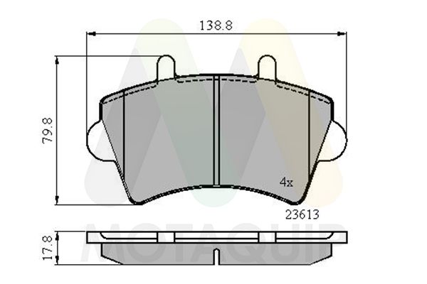 set placute frana,frana disc MOTAQUIP LVXL1120