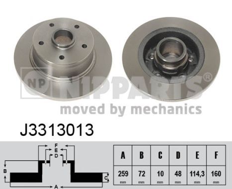 Disc frana NIPPARTS J3313013