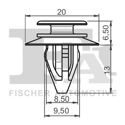 Clip, listwa ochronna FA1 14-40007.10