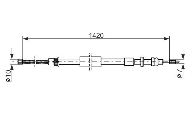 Cięgło, hamulec postojowy BOSCH 1 987 477 479