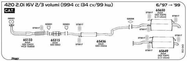 Układ wydechowy SIGAM RO043