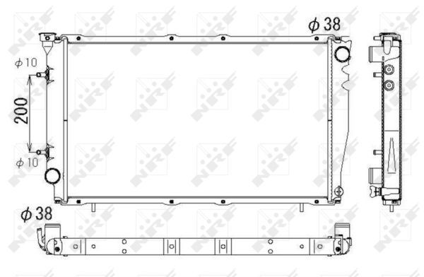 Levně Chladič, chlazení motoru NRF 53326