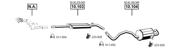 Układ wydechowy ASMET RE102470