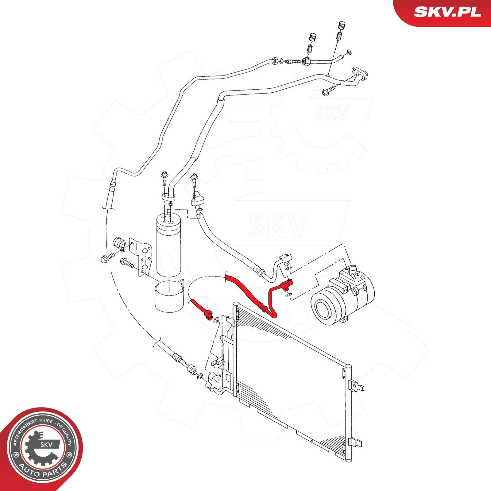 Levně Vysokotlaké vedení, klimatizace ESEN SKV 43SKV515