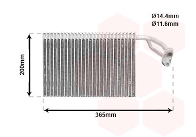 Parownik, klimatyzacja VAN WEZEL 3000V317