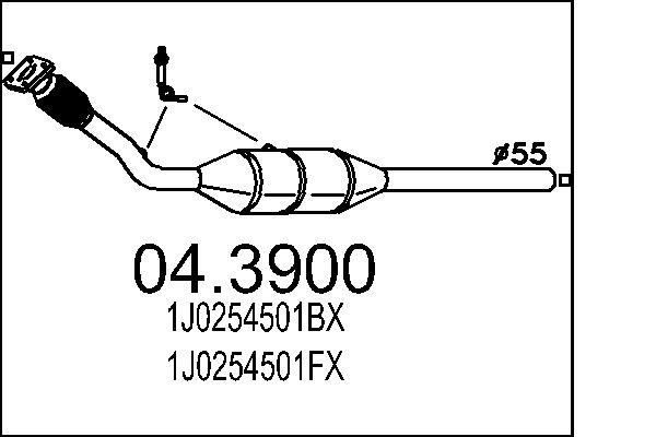 Katalizator MTS 1J0254501FX