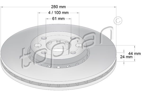 Tarcza hamulcowa TOPRAN 701 101