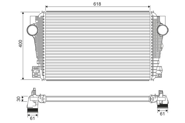 Intercooler, compresor VALEO 822915