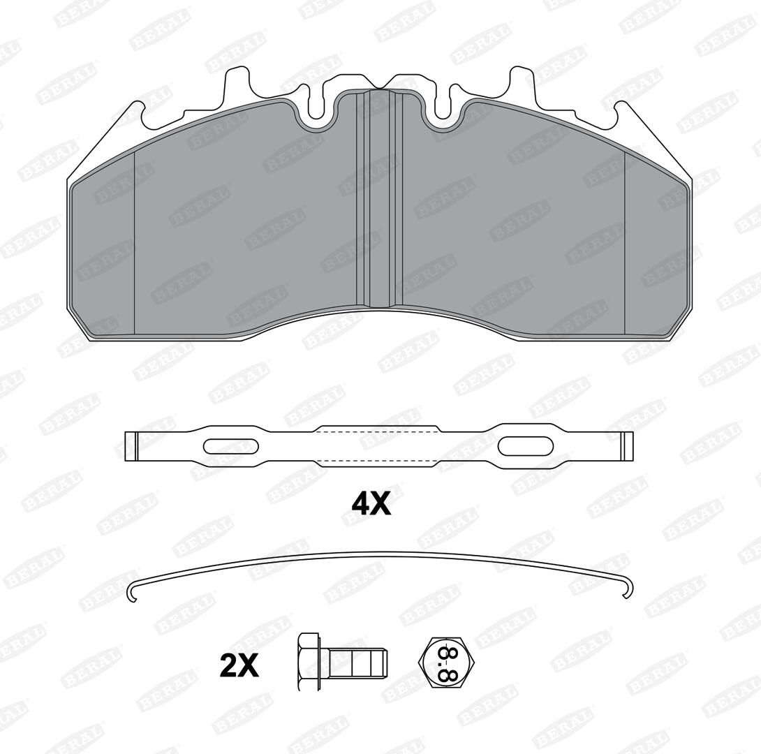 set placute frana,frana disc BERAL BCV29174TK
