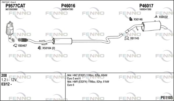 Układ wydechowy FENNO PE1105