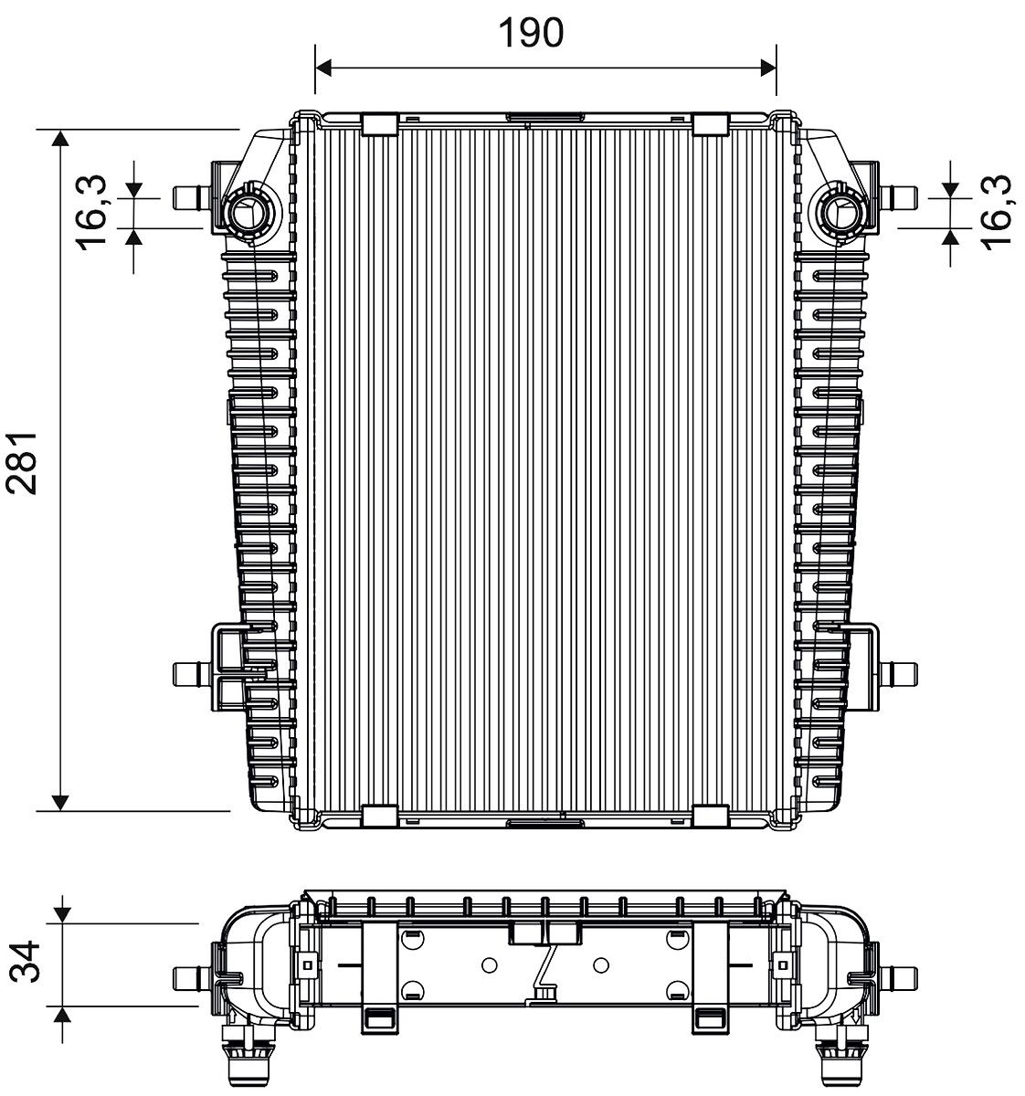 Radiator, racire motor VALEO 701501