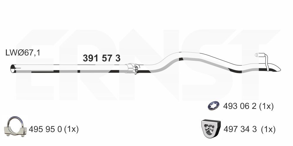 Rura wydechowa ERNST 391573